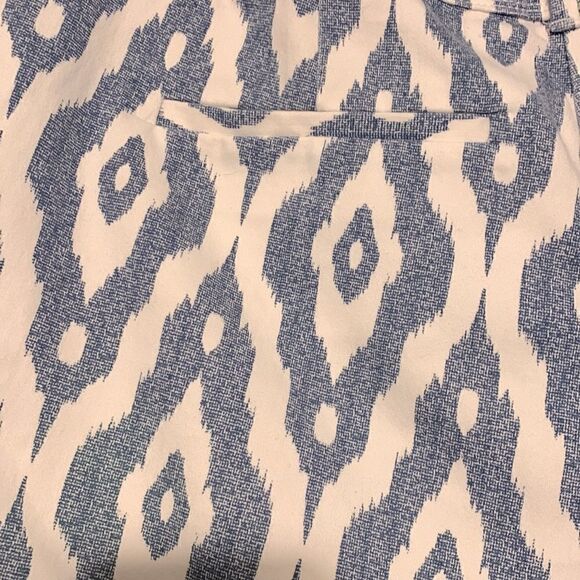 Woman's Shorts Size 10 Isaac Mizrahi Blue White Cotton Blend Stretch Preppy - Picture 5 of 7